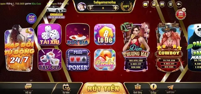 Giao diện và hệ thống game tại King68 Club