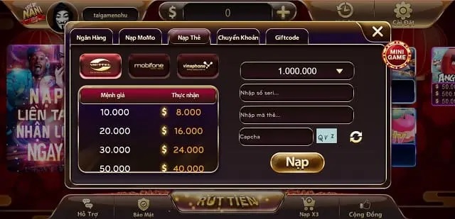 Hệ thống nạp rút siêu nhanh & nhân viên CSKH trực tuyến đa kênh