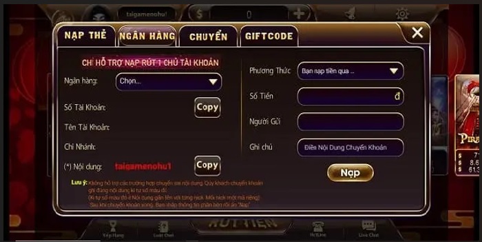 Hệ thống nạp & rút tiền và bảo mật tại Sun29 Club