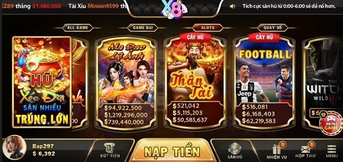 Kho game hấp dẫn tại X8VN Vin