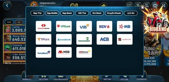 Nạp rút không giới hạn tại Big79 Club