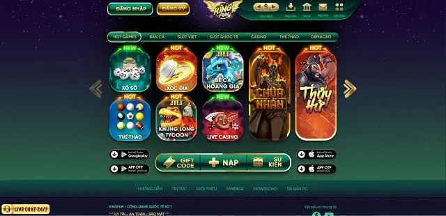 King2 fun - kho game đẳng cấp nhất làng đổi thưởng