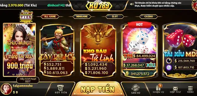 Vài nét về cổng game vượt thời đại Ku789 Vin