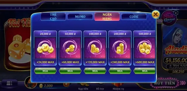 Nạp đổi thưởng siêu khuyến mãi, chấp nhận mọi hình thức giao dịch