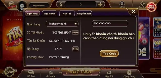 Tỷ lệ nạp rút 1:1 nhanh chóng - dịch vụ chăm sóc khách hàng chuyên nghiệp