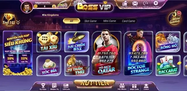 Thông tin sơ lược về cổng game BossVip Club