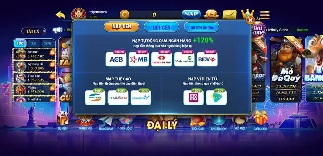Chuỗi tính năng giao dịch nạp đổi trực tiếp với đại lý