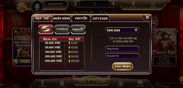 Nạp rút siêu nhanh chỉ khoảng 1 phút