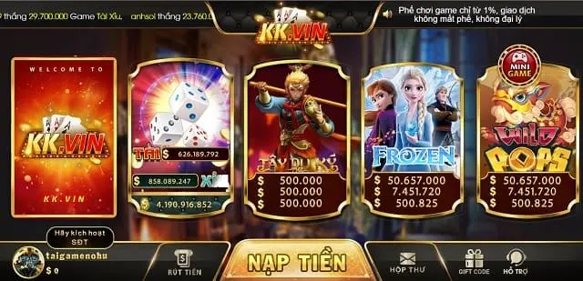 Thông tin sơ lược về cổng game KK Vin