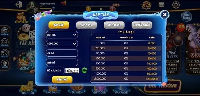 Đa dạng kênh nạp rút tại Su88 Club