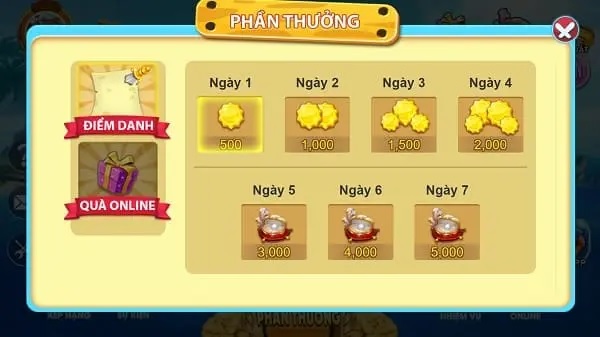 Phát quà Free khi đăng nhập mỗi ngày