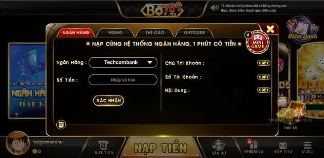 Nap đổi 1:1, cơ chế bảo mật cao