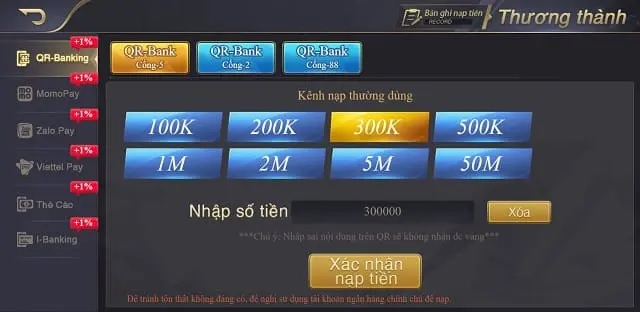 Cơ chế nạp rút siêu nhanh, tỷ giá cạnh tranh
