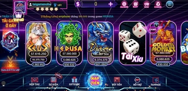 Galaxy 9 Club - Sản phẩm chủ lực Slot nổ hũ
