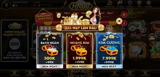 HN88 Vip - Siêu nhiều ưu đãi cho thành viên