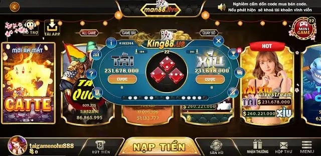 Man88 Live – Đẳng cấp game Tài Xỉu