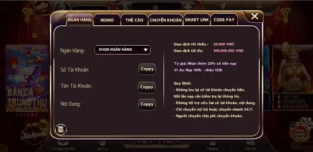 Chất lượng giao dịch nạp rút tại Max88 Vin 