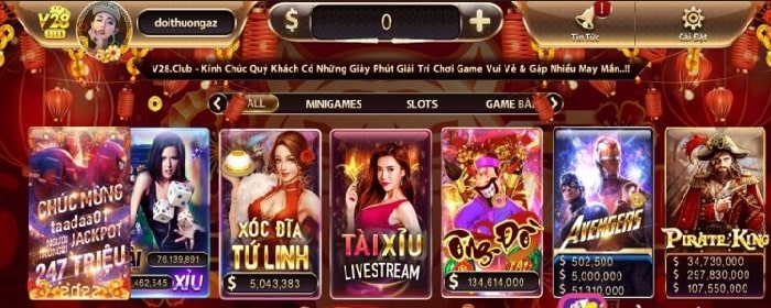 Hệ thống tính năng cổng game V28 Vin