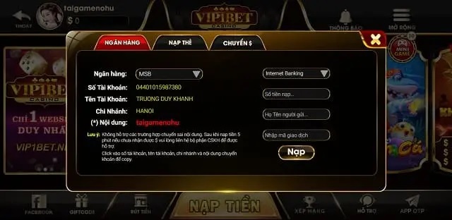 Hệ thống nạp rút uy tín, CSKH chuyên nghiệp