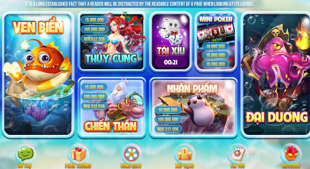 Các phòng chơi có tại cổng game Bắn cá 5 Sao | BanCa5Sao.Club