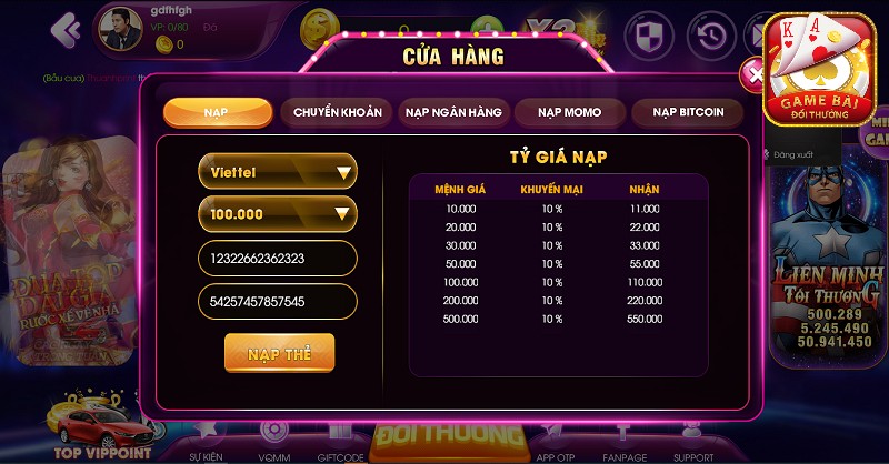 Sieu Khuyen Mai Danh Cho Nguoi Choi Khi Nap Tien Tai V68 Club