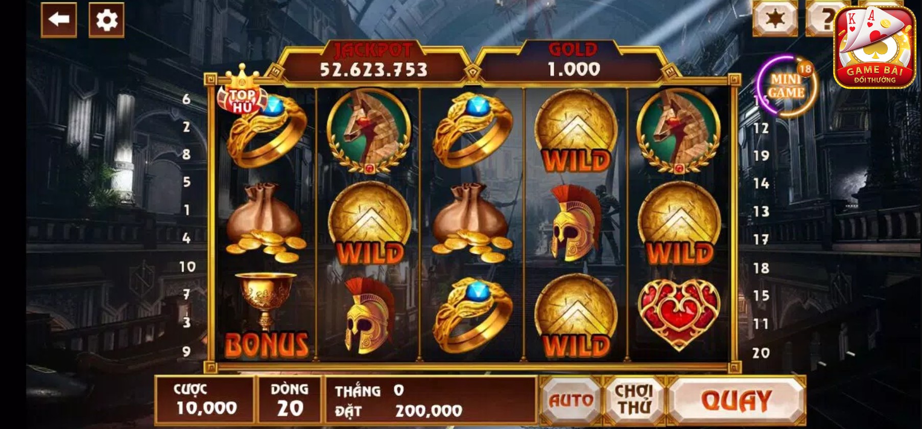 Trai Nghiem Moi Cung Game Quay So