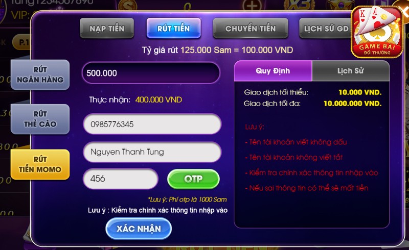Cach Rut Tien Tai Sam 86 Qua Vi Momo