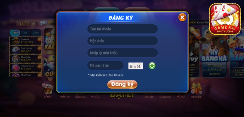 Dang Ky Thanh Vien Moi Tai Cong Game Benvip