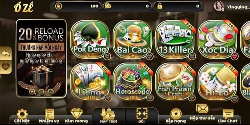 Game Bai Doi Thuong Cuc Chat Chi Co Tai Oze6868