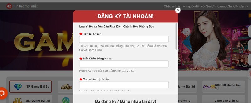Suncity Co Cac Buoc Dang Ky Thanh Vien De Dang